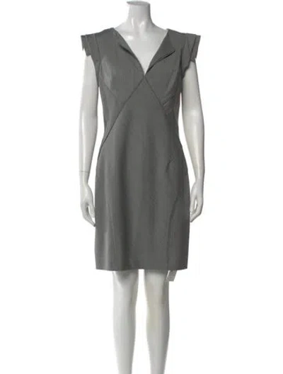 Pre-owned Ted Baker Wool Mini Dress In Gray