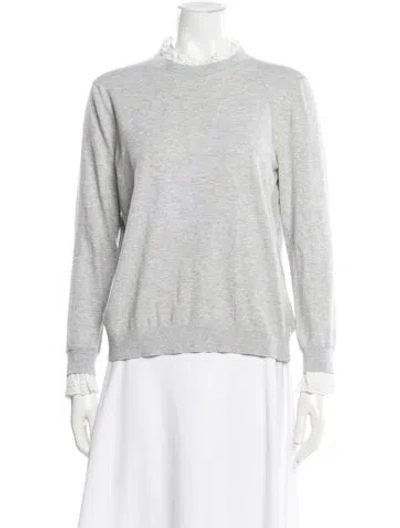 Pre-owned Ted Baker Wool Mock Neck Sweater In Gray