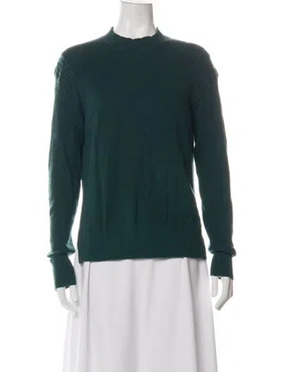 Pre-owned Ted Baker Wool Mock Neck Sweater In Green