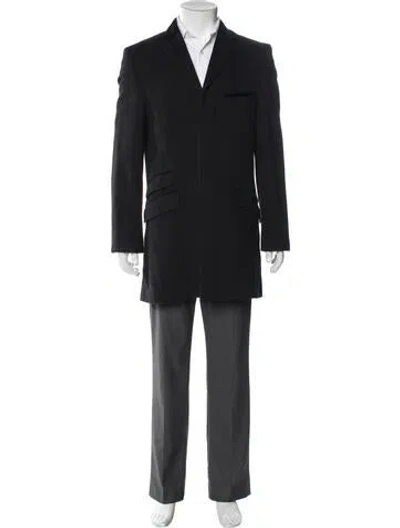 Pre-owned Ted Baker Wool Overcoat In Black