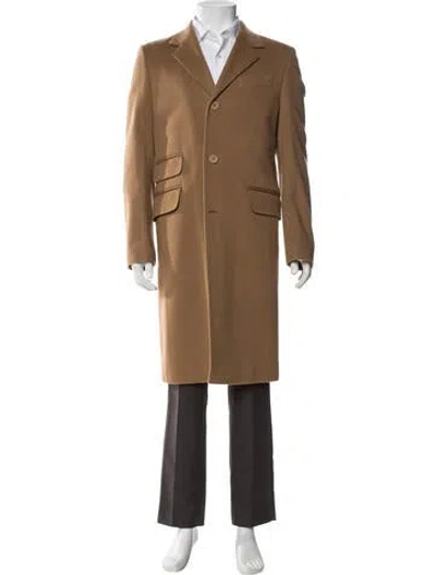 Pre-owned Ted Baker Wool Overcoat In Brown