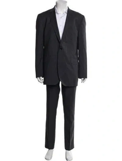 Pre-owned Ted Baker Wool Overcoat In Gray