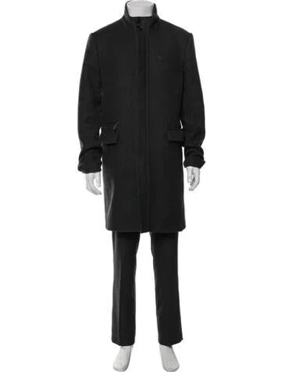 Pre-owned Ted Baker Wool Overcoat In Green