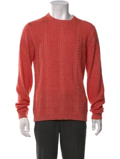Pre-owned Ted Baker Wool Patterned Pullover In Orange