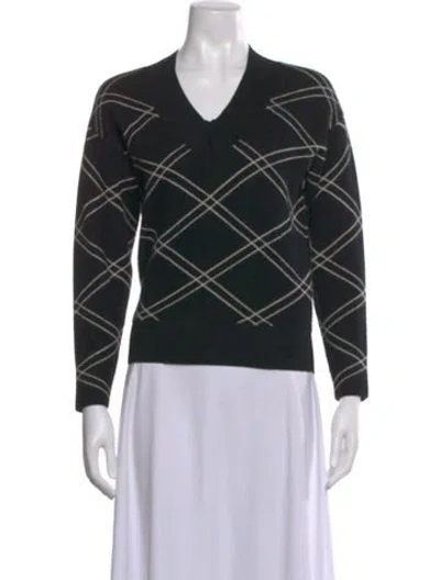 Pre-owned Ted Baker Wool Patterned Sweater In Black