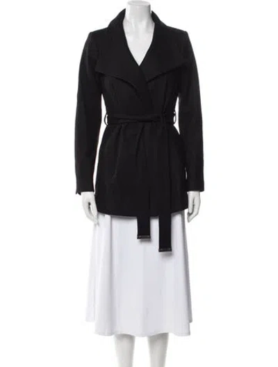 Pre-owned Ted Baker Wool Peacoat In Black