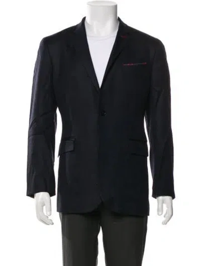 Pre-owned Ted Baker Wool Peacoat In Blue