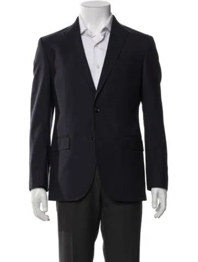 Pre-owned Ted Baker Wool Peacoat In Blue