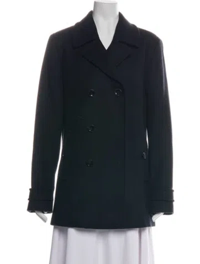 Pre-owned Ted Baker Wool Peacoat In Blue