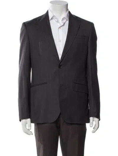 Pre-owned Ted Baker Wool Peacoat In Gray