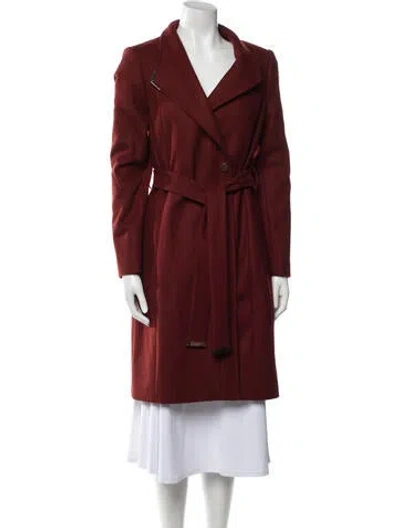 Pre-owned Ted Baker Wool Peacoat In Red