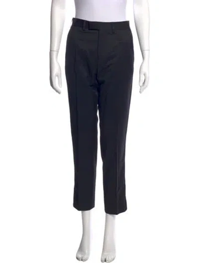 Pre-owned Ted Baker Wool Straight Leg Pants In Blue