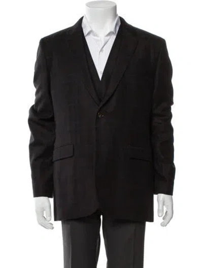 Pre-owned Ted Baker Wool Suit Vest In Brown