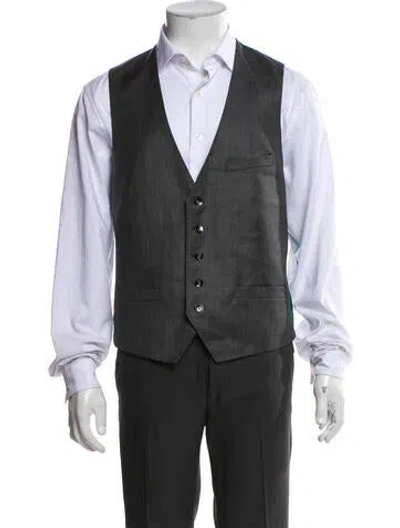 Pre-owned Ted Baker Wool Suit Vest In Purple