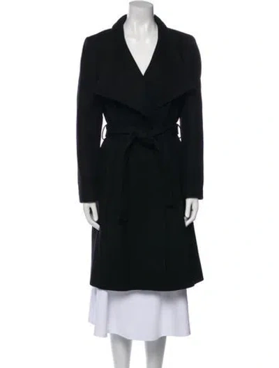 Pre-owned Ted Baker Wool Trench Coat In Black