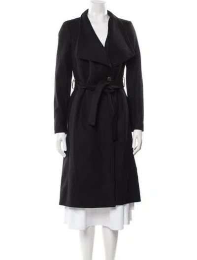 Pre-owned Ted Baker Wool Trench Coat In Black