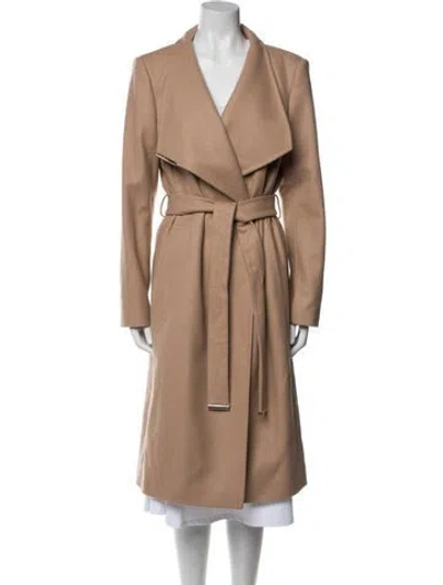 Pre-owned Ted Baker Wool Trench Coat In Neutral
