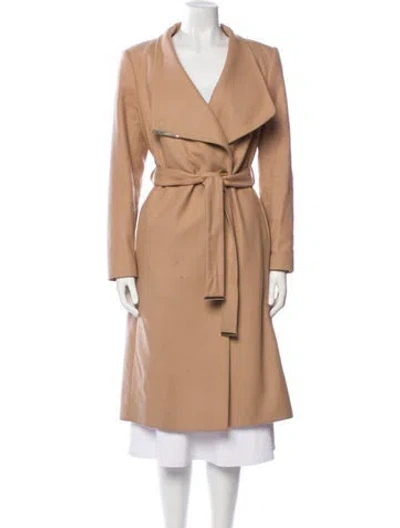 Pre-owned Ted Baker Wool Trench Coat In Neutral
