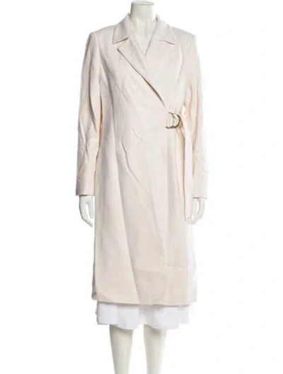 Pre-owned Ted Baker Wool Trench Coat In Neutral