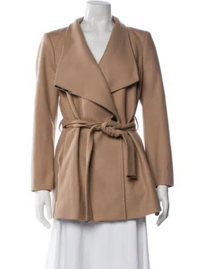Pre-owned Ted Baker Wool Trench Coat In Neutral