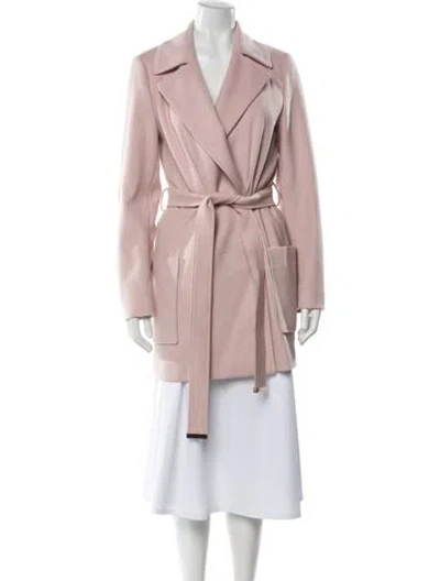 Pre-owned Ted Baker Wool Trench Coat In Pink