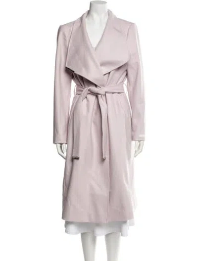 Pre-owned Ted Baker Wool Trench Coat In Purple