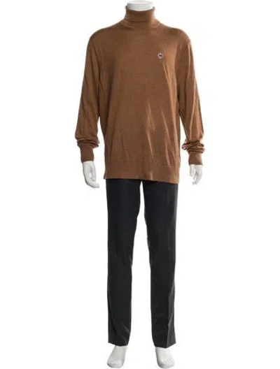 Pre-owned Ted Baker Wool Turtleneck Pullover In Neutral