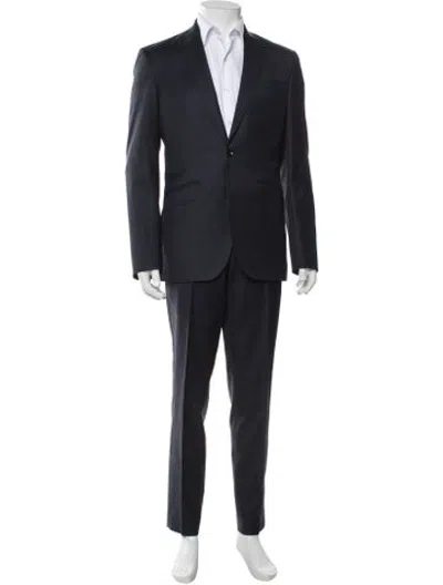 Pre-owned Ted Baker Wool Two-piece Suit Vest In Blue