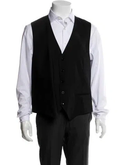Pre-owned Ted Baker Wool Vest In Black