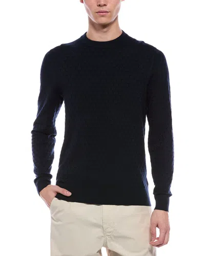 Ted Baker Wool-blend Crewneck Sweater In Blue