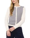 Ted Baker Woven Wool-blend Cardigan In White