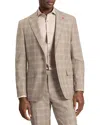 Ted Baker Wright Plaid Modern Fit Suit Jacket In Brown
