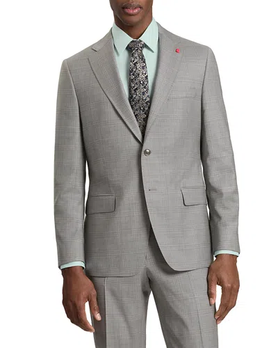 Ted Baker Wright Plaid Modern Fit Suit Jacket In Gray