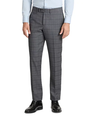Ted Baker Wright Plaid Modern Fit Suit Pants In Gray