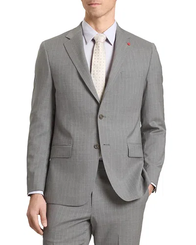 Ted Baker Wright Stripe Modern Fit Suit Jacket In Gray