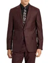 Ted Baker Wright Twill Modern Fit Suit Jacket In Burgundy