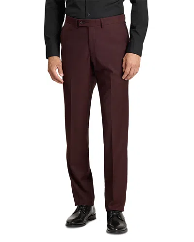 Ted Baker Wright Twill Modern Fit Suit Pants In Burgundy