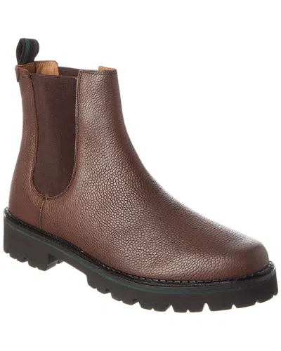 Ted Baker Wrighte Scotch Grain Leather Chelsea Boot In Brown