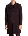 Ted Baker Wystan Overcoat In Burgundy