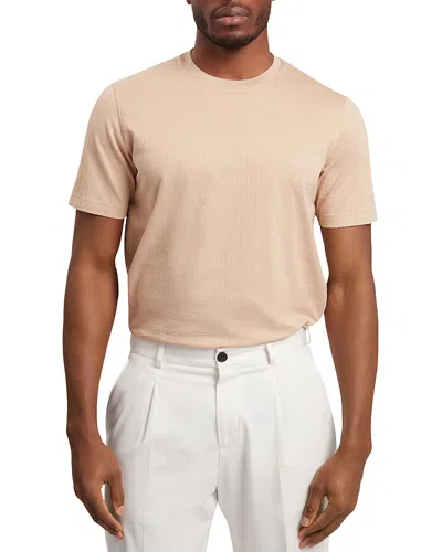 Ted Baker Xadiel Mixed Textured Stripes T-shirt In Brown