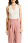 Ted Baker Yensine Open Stitch Sweater Tank In Natural