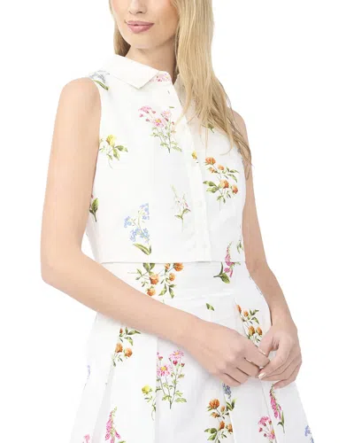 Ted Baker York Sleeveless Collared Top In 118-vanilla Ice