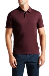 Ted Baker Mens Maroon Zeiter Slim-fit Cotton Polo Shirt In Brown