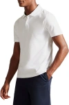 Ted Baker Mens Ecru Zeiter Slim-fit Cotton Polo Shirt