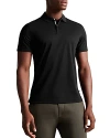 Ted Baker Zeiter Mens Short Sleeve Slim Soft Touch Polo In Black