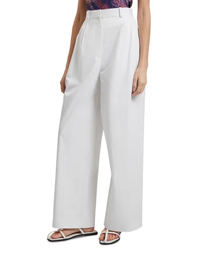 Ted Baker Zozia Pleat Front High Waisted Trousers In White