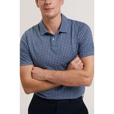 Ted Baker Zumurud Print Cotton Polo In Blue