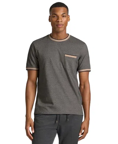 Ted By Ted Baker Men's Fitzroy Jacquard Crewneck Patch Pocket T-shirt In Black