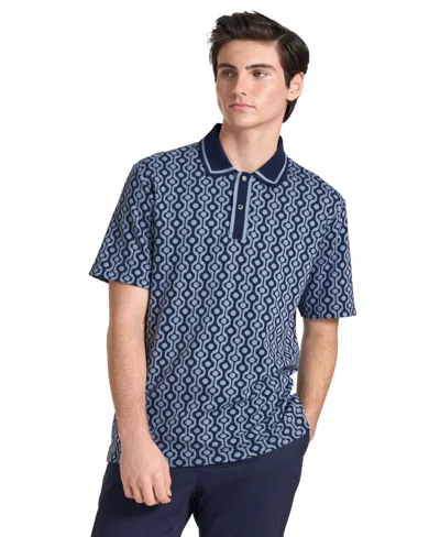 Ted By Ted Baker Men's Fulham Jacquard Classic-fit Polo Shirt In Blue