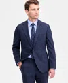 Ted By Ted Baker Men's Modern-fit Blue Sharkskin Wool-blend Suit Separate Jacket In Blue